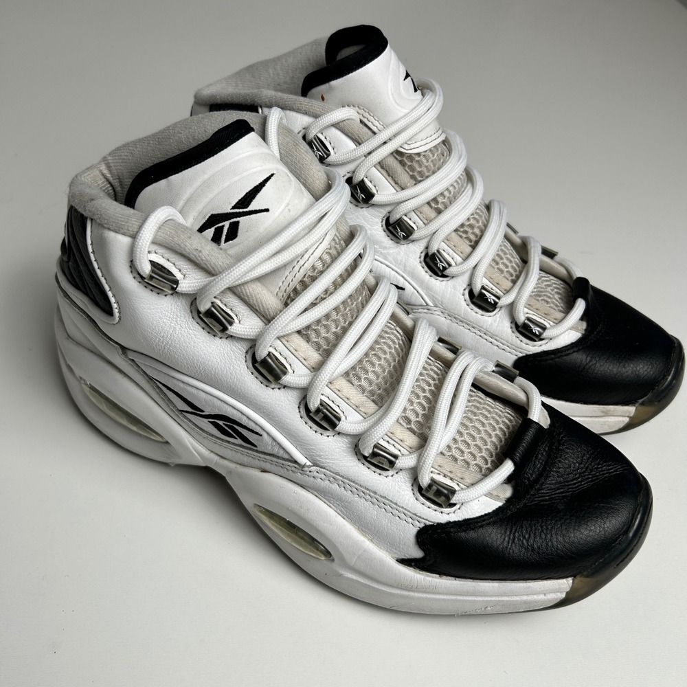 Reebok Question Mid Why Not Us White Black Allen Iverson GX5260 Mens 9.5 - Picture 2 of 6